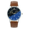 Women Men Casual Luxury Analog Watches Faux Leather Blue Ray Glass Quartz WristWatch Watches Clock Hours IMY66