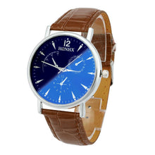 Women Men Casual Luxury Analog Watches Faux Leather Blue Ray Glass Quartz WristWatch Watches Clock Hours IMY66