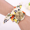 Ladies Stripe Floral Cloth wrist watch women dress watch fabric watch sweet girls watch IMY66