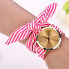 Ladies Stripe Floral Cloth wrist watch women dress watch fabric watch sweet girls watch IMY66