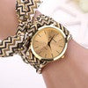 Ladies Stripe Floral Cloth wrist watch women dress watch fabric watch sweet girls watch IMY66