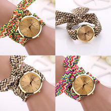 Ladies flower cloth wrist watch women dress watchfabric watch sweet girls watch relogio IMY66