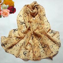 New156cmx50cm Women Lady Musical Note Printed Chiffon Neck Scarf Shawl Muffler Scarves cachecol feminino IMY66