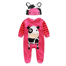 Newborn Baby Boy Girl Clothes Cute Animal Rompers One Pieces Baby Romper Infant Boys Girls Long Sleeve Jumpsuit With Hat IMY66