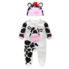 Newborn Baby Boy Girl Clothes Cute Animal Rompers One Pieces Baby Romper Infant Boys Girls Long Sleeve Jumpsuit With Hat IMY66