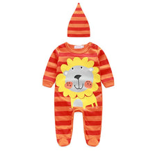 Newborn Baby Boy Girl Clothes Cute Animal Rompers One Pieces Baby Romper Infant Boys Girls Long Sleeve Jumpsuit With Hat IMY66