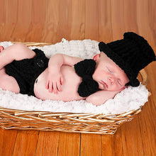 Newborn Baby Boys Photography Props Lovely Crochet Knitted Beanies Shorts Ties Costume Photo Photography Prop Outfit IMY66
