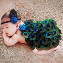 Newborn Baby Photography Props Cute Animal Peacock Feather Photo Props with Headband Costume Outfit IMY66