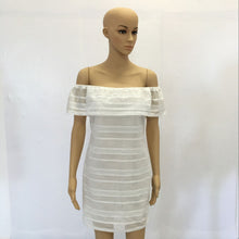 One Piece Dress Women Sexy Off Shoulder Purity Hollow Lace Sheath Party Mini Dress Vestidos femininos IMY66