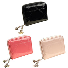 Patent Leather Women Short Wallet Ladies Small Wallet Zipper Roomy Coin Purse Female Credit Card Wallet Purses Money Bag IMY66