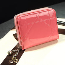 Patent Leather Women Short Wallet Ladies Small Wallet Zipper Roomy Coin Purse Female Credit Card Wallet Purses Money Bag IMY66