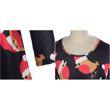 Plus Size 2XL Women Print Swing Dress Ladies Long Sleeve Flared Party Dresses vestidos de festa IMY66