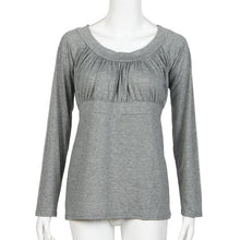 Plus Size Women Sexy T-Shirts Solid Casual Long Sleeve Round Neck Tops T-Shirt Tee Shirt femme camisetas y tops IMY66