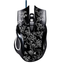 Professional Floral Printed 2400DPI LED Optical 6D 6 Buttons USB Wired Gaming Mouse For PC Laptop Computer Game Mouse IMY66