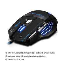 Professional Wired Gaming Mouse Gamer 7 Button 5500 DPI LED Optical USB Wired Computer Mouse Mice Cable Mouse IMY66