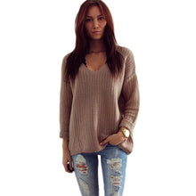 Pull Femme Women Pullover Thin Sweaters V-Neck Sweaters Women Pullovers Knitted Loose Women's Sweaters IMY66