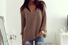 Pull Femme Women Pullover Thin Sweaters V-Neck Sweaters Women Pullovers Knitted Loose Women's Sweaters IMY66