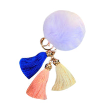 Rabbit Fur Ball Plush Fur Key Chain POM POM Keychain Tassel Pompom Car Bag Keychain Key Ring Pendant Jewelry IMY66
