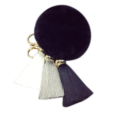 Rabbit Fur Ball Plush Fur Key Chain POM POM Keychain Tassel Pompom Car Bag Keychain Key Ring Pendant Jewelry IMY66
