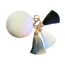 Rabbit Fur Ball Plush Fur Key Chain POM POM Keychain Tassel Pompom Car Bag Keychain Key Ring Pendant Jewelry IMY66