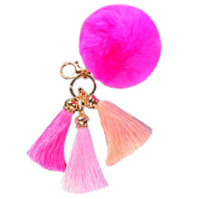 Rabbit Fur Ball Plush Fur Key Chain POM POM Keychain Tassel Pompom Car Bag Keychain Key Ring Pendant Jewelry IMY66