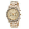 Rainbow Faux Chronograph Quartz Watch Gold Classic Ladies Women Crystals Steel Metal Watch Silver&Rose Gold&Gold IMY66