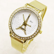 Relogio Feminino Luxury Watches Women Crystal Tower Golden Stainless Steel Mesh Band Wrist Watch Clock Hour Sale IMY66