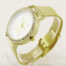 Relogio Feminino Luxury Watches Women Crystal Tower Golden Stainless Steel Mesh Band Wrist Watch Clock Hour Sale IMY66