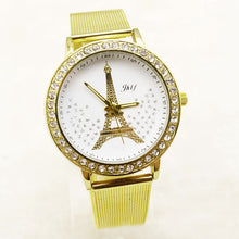 Relogio Feminino Luxury Watches Women Crystal Tower Golden Stainless Steel Mesh Band Wrist Watch Clock Hour Sale IMY66