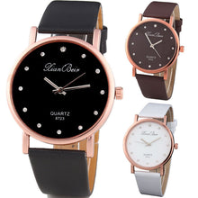 Reloj, Style Women's Imitate Diamond Dress Watch Crystal Bling Girls Watches Leather Quartz Wrist Watch IMY66
