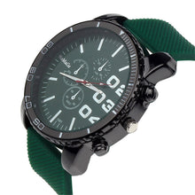 Reloje Hombre Men Watches Luxury Round Steel Case Hour Watch Orologio Uomo Silicone Quartz Analog Wristwatch IMY66