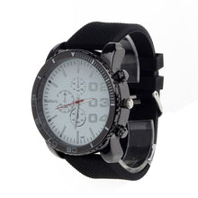 Reloje Hombre Men Watches Luxury Round Steel Case Hour Watch Orologio Uomo Silicone Quartz Analog Wristwatch IMY66