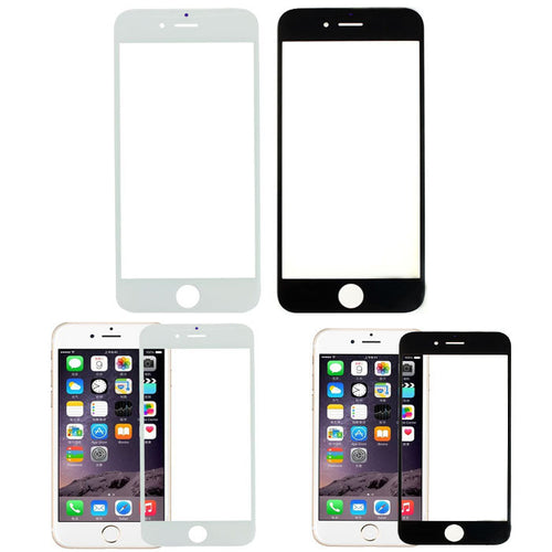 Replacement Outer Glass Panel External Screen For iPhone 6 4.7 Inch White/Black IMY66