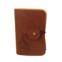 Retro Eiffel Tower Men Women Pu Leather Pocket Business Credit Business ID Card Holder Wallet Bag Case IMY66