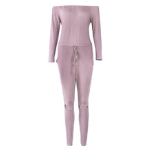 Rompers Womens Jumpsuit Women Sexy Off Shoulder Hole Clubwear Party Long Playsuit macacao Feminino Overalls IMY66