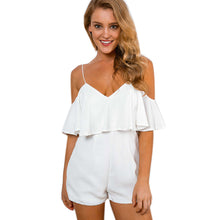 Ruffles High Waist Sexy Women Jumpsuit Romper One Piece Playsuit Off Shoulder Short Overalls Macacao Feminino IMY66