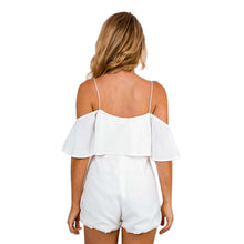 Ruffles High Waist Sexy Women Jumpsuit Romper One Piece Playsuit Off Shoulder Short Overalls Macacao Feminino IMY66
