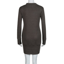 Sexy Women Turtleneck Dress Solid Casual Bodycon Long Sleeve Party Short Mini Dress Vestidos femininos IMY66