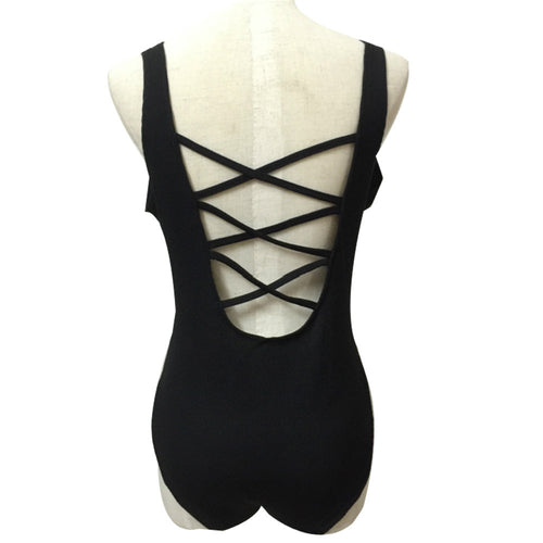 Sexy Backless Rompers Women Bodysuit Crop Tops Blusa Bodycon Back Cross Jumpsuit Romper Slim Clubwear combinaison femme IMY66