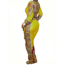 Sexy Bodysuit Women African Traditional Print Elegant Jumpsuit Romper Bodysuit Floral Print Jumpsuits Overalls For Women IMY66