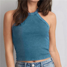 Sexy Melville Knitted Tank Bustier Fitness Short Crop Tops Halter Women Adventure Time Feminino Camisetas IMY66