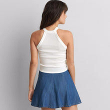 Sexy Melville Knitted Tank Bustier Fitness Short Crop Tops Halter Women Adventure Time Feminino Camisetas IMY66