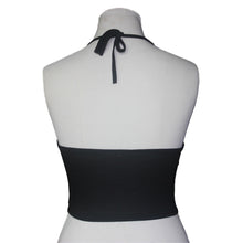 Sexy Bustier Crop Tops For Women Sleeveless Blackless Mandala Print Fitness Short Halter Tank Tops IMY66