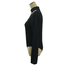 Sexy Choker High Neck Plunge Romper Women Jumpsuit Sexy Long Sleeve Hollow Tops Blouse Shirt Bodysuits Tops Tee Shirt IMY66