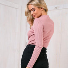 Sexy Choker Tee For Women Long Sleeve Hollow Out Romper V-neck Shirt Bodysuit Jumpsuit Tops macacao feminino IMY66