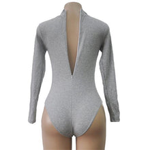 Sexy Choker Tee For Women Long Sleeve Hollow Out Romper V-neck Shirt Bodysuit Jumpsuit Tops macacao feminino IMY66