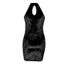 Sexy Clob Dress For Women Velvet Choker Deep V Neck Sleeveless Bodycon Bandage Party Mini Dress Vestido feminino IMY66