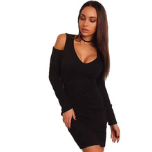 Sexy Club Dress For Womens Deep V Neck Bodycon Bandage Mini Dress Ladies Off Shoulder Party Dress vestidos femininos IMY66