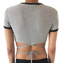 Sexy Crop Tops For Women T-Shirt Sexy Slim Short Sleeve Bandage Bustier Corset Tops Strappy Tank IMY66