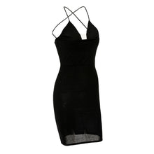Sexy Deep V Neck Spaghetti Strap Dress Women Solid Sleeveless Party Bandage Bodycon Mini Dress Vestidos femininos IMY66